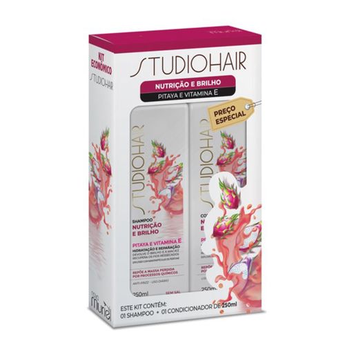 Shampoo + Condicionador Studio Hair Nutrição e Brilho 250ml