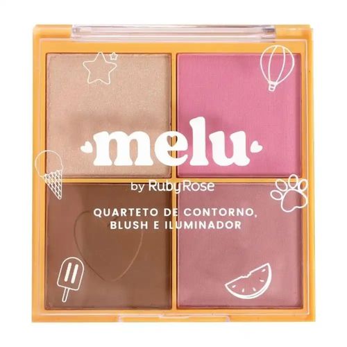 Quarteto Contorno Blush Iluminador Rr75312 Melu Rubyrose Quarteto Contorno Blush Iluminador Rr75312 Melu Rubyrose