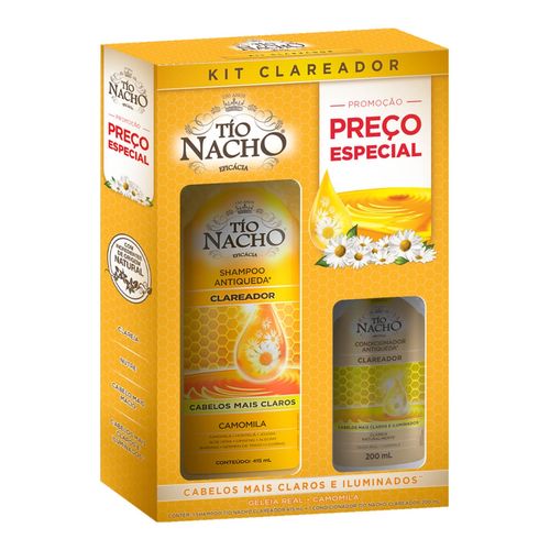 Tio Nacho Kit Clareador Shampoo 415ml + Condicionador 200ml Tio Nacho Kit Clareador Shampoo 415ml + Condicionador 200ml