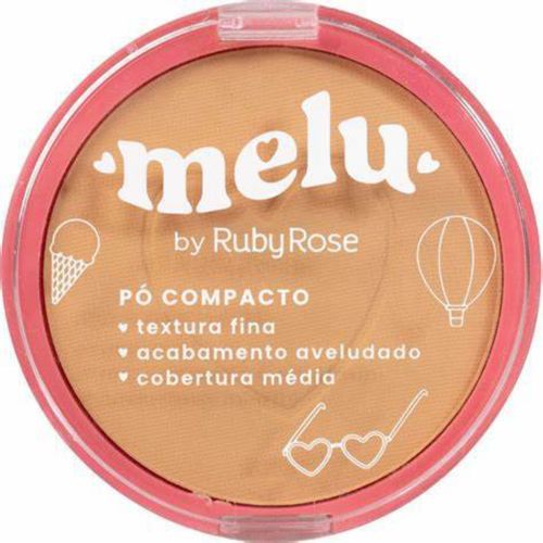 Pó Facial Compacto Melu RR8533 Mc60 Rubyrose Pó Facial Compacto Melu RR8533 Mc60 Rubyrose