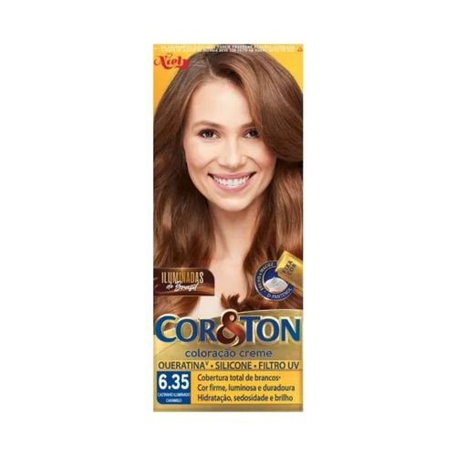 Niely Coloração Cor&Ton 6.35 Castanho Iluminado Caramelo 50g