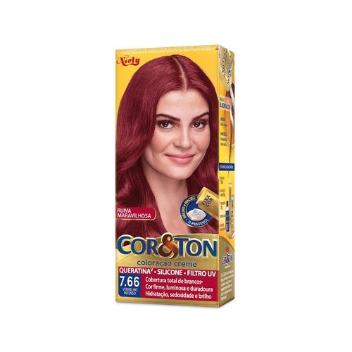 Niely Coloração Cor&Ton 7.66 Vermelho Intenso 50g Niely Coloração Cor&Ton 7.66 Vermelho Intenso 50g