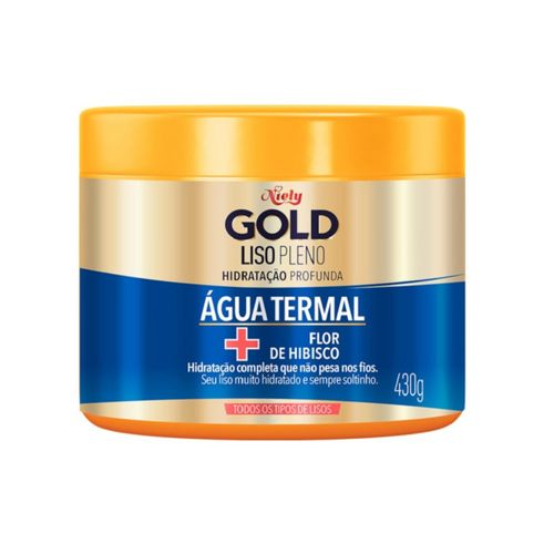 Niely Máscara de Hidratação Gold Liso Pleno 430g