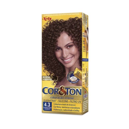 Niely Coloração Cor&Ton 4.3 Castanho Médio Dourado 50g Niely Coloração Cor&Ton 4.3 Castanho Médio Dourado 50g