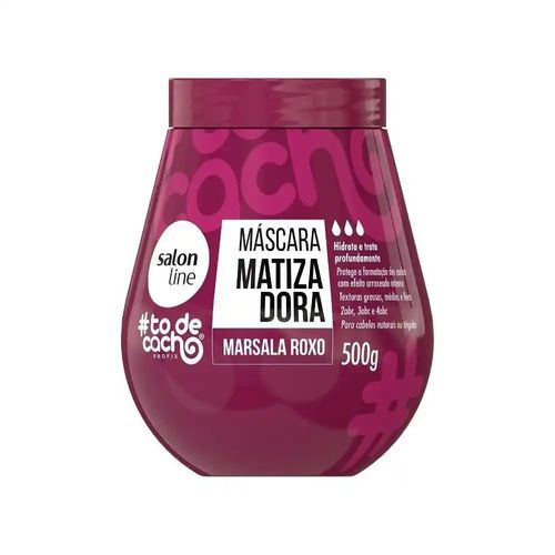 Mascara Salon Line #Todecacho Marsala Roxo 500g Mascara Salon Line #Todecacho Marsala Roxo 500g