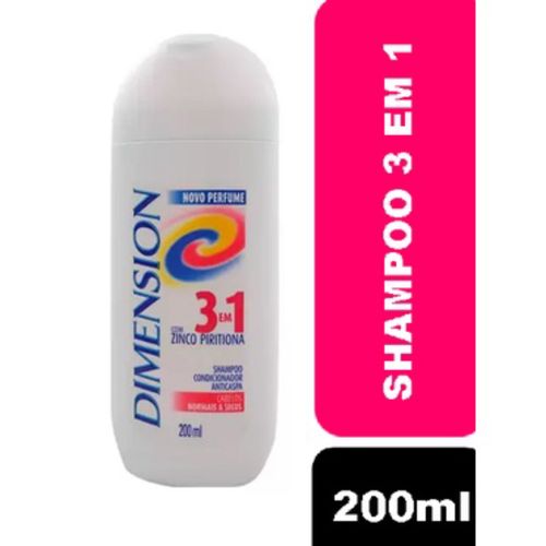 Shampoo Dimension 3 Em1 Anticaspa Seco 200ml Shampoo Dimension 3 Em1 Anticaspa Seco 200ml