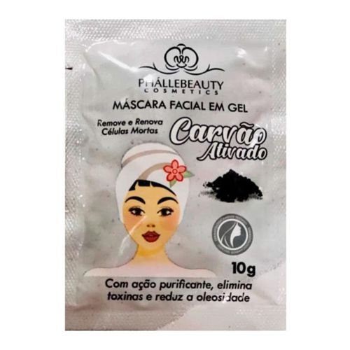 Máscara Facial Carvão Ativado Phállebeauty Máscara Facial Carvão Ativado Phállebeauty