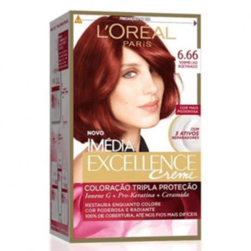 Loreal Coloração Imédia 6.66 Vermelho Intenso Loreal Coloração Imédia 6.66 Vermelho Intenso