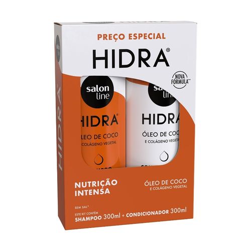 Kit Shampoo e Condicionador Hidra Óleo de Coco Salon Line 300ml