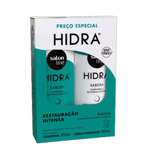Kit Shampoo e Condicionador Restauração Intensa Babosa Hidra Salon Line 300ml Kit Shampoo e Condicionador Restauração Intensa Babosa Hidra Salon Line 300ml