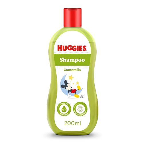 Kit com 3 Unidades de Shampoo Infantil Huggies Camomila 200ml