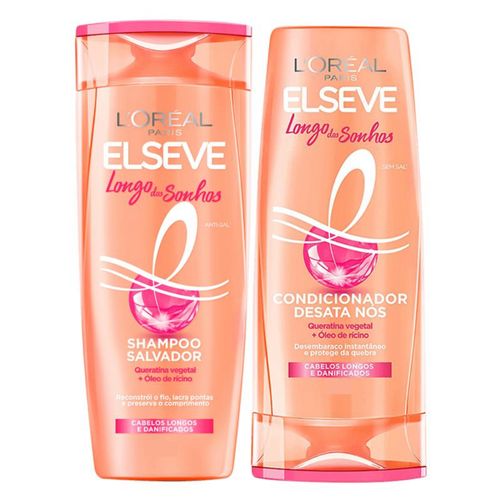 Kit Elseve L'Oréal Shampoo 375ml + Condicionador 170ml Longo Dos Sonhos