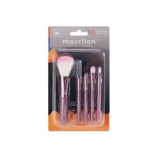 Kit KP5-18 com 5 pincéis para maquiagem Macrilan Kit KP5-18 com 5 pincéis para maquiagem Macrilan