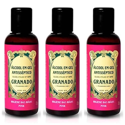 Kit com 3 Unidades de Granado Álcool Em Gel 85g Kit com 3 Unidades de Granado Álcool Em Gel 85g