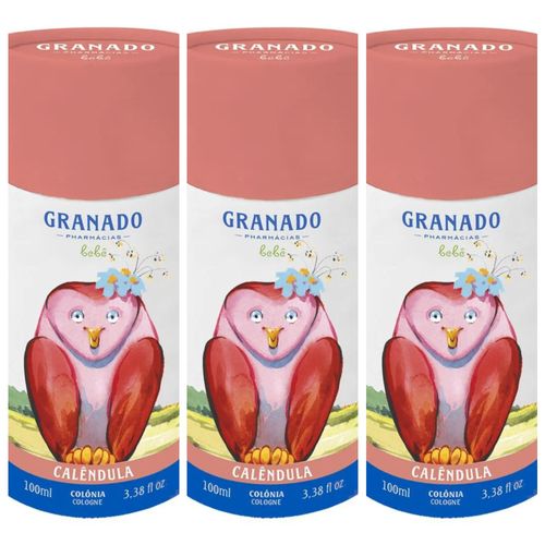Kit com 3 Unidades de Granado Colônia Bebê Calêndula 100ml
