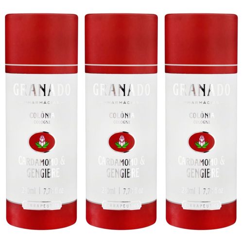 Kit com 3 Unidades de Colônia Granado Cardamomo & Gengibre 230ml Kit com 3 Unidades de Colônia Granado Cardamomo & Gengibre 230ml