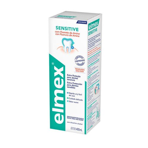 Kit com 3 Unidades de Enxaguante Bucal Elmex Sensitive 400ml Kit com 3 Unidades de Enxaguante Bucal Elmex Sensitive 400ml