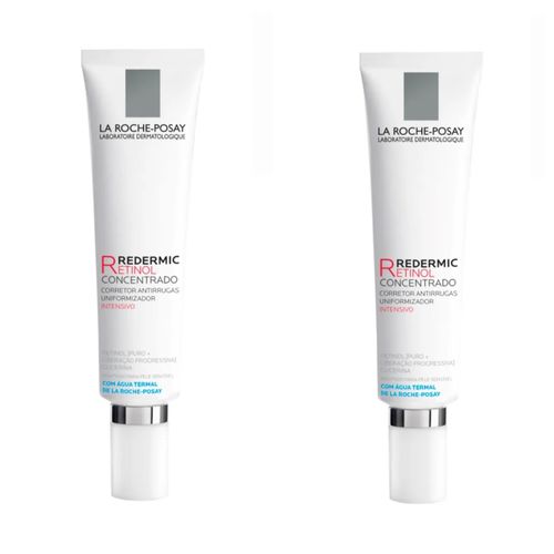 Kit com 2 Unidades de Redermic Retinol La Roche-Posay Creme Anti-Idade com 30ml