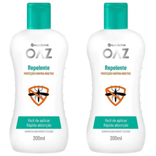 Kit com 2 Unidades de Repelente Adulto Oaz 200ml 7,5% de Deet Kit com 2 Unidades de Repelente Adulto Oaz 200ml 7,5% de Deet
