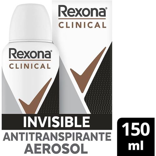 Kit com 2 Unidades de Rexona Clinical Antitranspirante Aerossol Invisible 150ml Kit com 2 Unidades de Rexona Clinical Antitranspirante Aerossol Invisible 150ml
