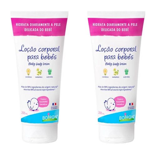 Kit com 2 Unidades de Loção Corporal Para Bebês Boiron 200ml Kit com 2 Unidades de Loção Corporal Para Bebês Boiron 200ml