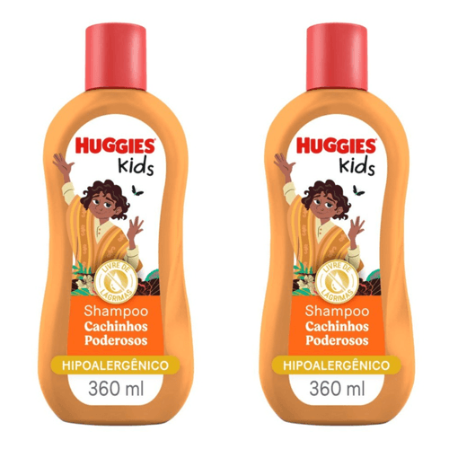 Kit com 2 Unidades de Huggies Shampoo Kids Cachinhos Poderosos 360ml Kit com 2 Unidades de Huggies Shampoo Kids Cachinhos Poderosos 360ml