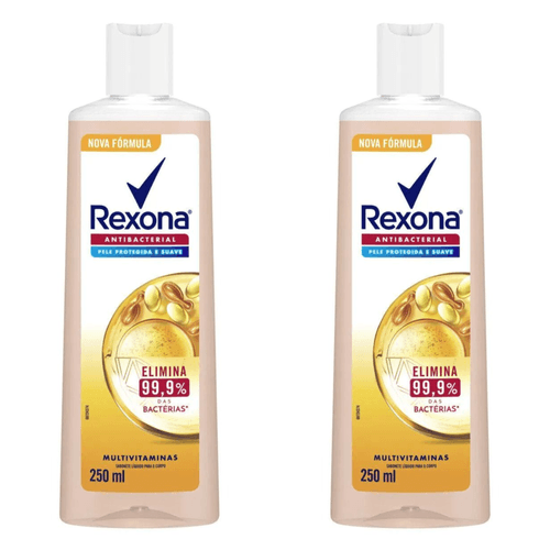 Kit com 2 Unidades de Rexona Sabonete Líquido Multivitaminas 250Ml Kit com 2 Unidades de Rexona Sabonete Líquido Multivitaminas 250Ml