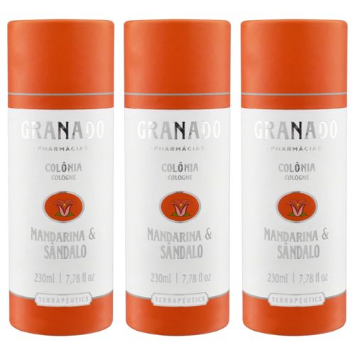 Kit com 3 Unidades de Colônia Granado Mandarina & Sândalo 230ml Kit com 3 Unidades de Colônia Granado Mandarina & Sândalo 230ml