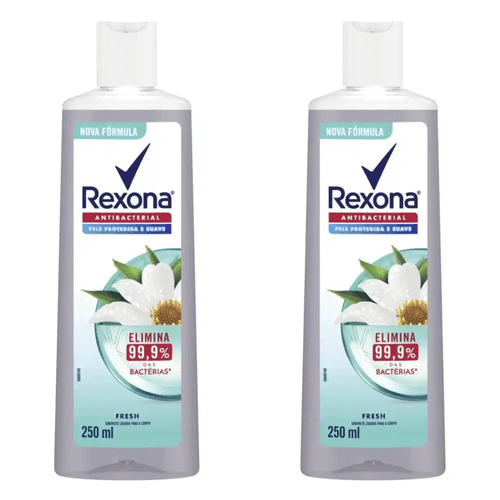 Kit com 2 Unidades de Rexona Sabonete Líquido Antibacterial Fresh 250ml Kit com 2 Unidades de Rexona Sabonete Líquido Antibacterial Fresh 250ml