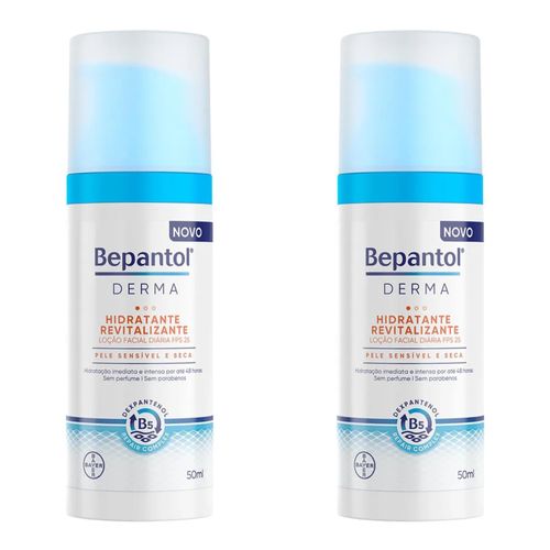 Kit com 2 Unidades de Loção Facial Noturna Bepantol Derma Pele Sensível e Seca 50ml