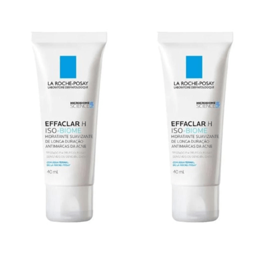 Kit com 2 Unidades de Hidratante Facial La Roche Posay Effaclar H Iso-Biome 40ml