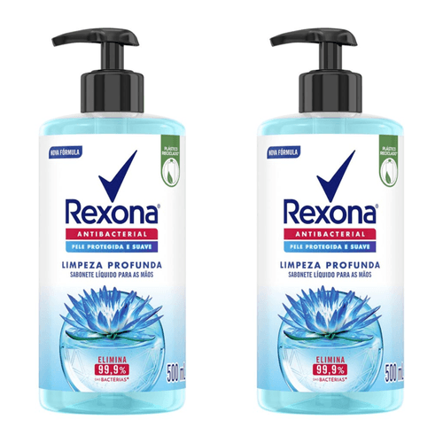 Kit com 2 Unidades de Rexona Sabonete Líquido Limpeza Profunda 500Ml Kit com 2 Unidades de Rexona Sabonete Líquido Limpeza Profunda 500Ml