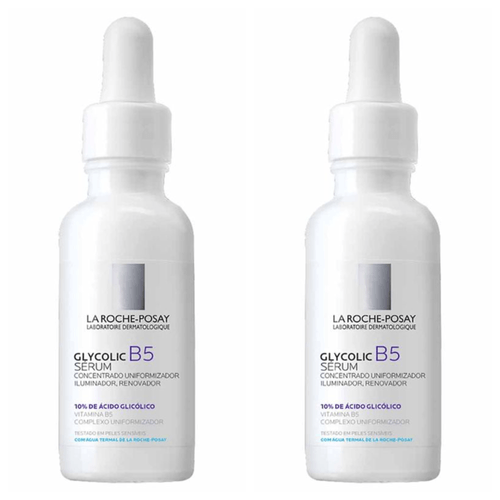 Kit com 2 Unidades de Sérum Facial La Roche Posay Glycolic B5 30ml