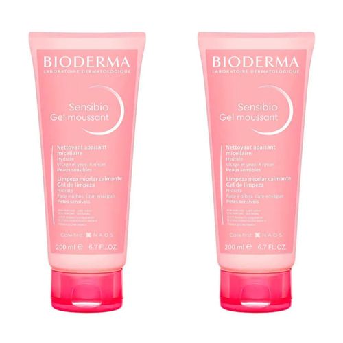 Kit com 2 Unidades de Sensibio Moussant Bioderma Gel De Limpeza 100ml