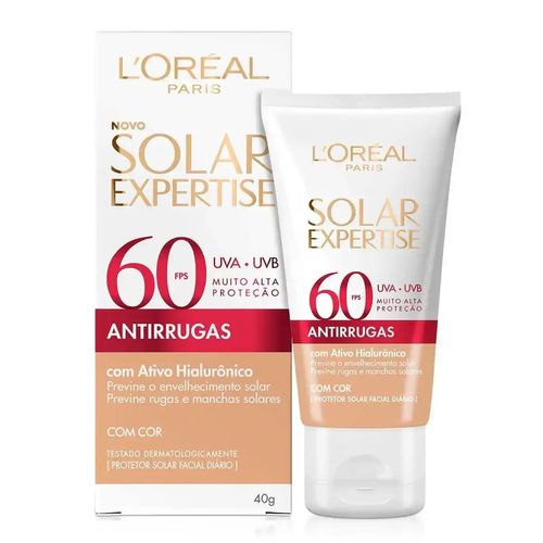 Kit com 2 Unidades de Protetor Facial L'Oreal Solar Expertise Antirrugas FPS60 Cor 40g Kit com 2 Unidades de Protetor Facial L'Oreal Solar Expertise Antirrugas FPS60 Cor 40g