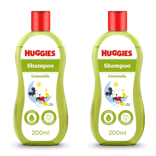 Kit com 2 Unidades de Shampoo Infantil Huggies Camomila 200ml