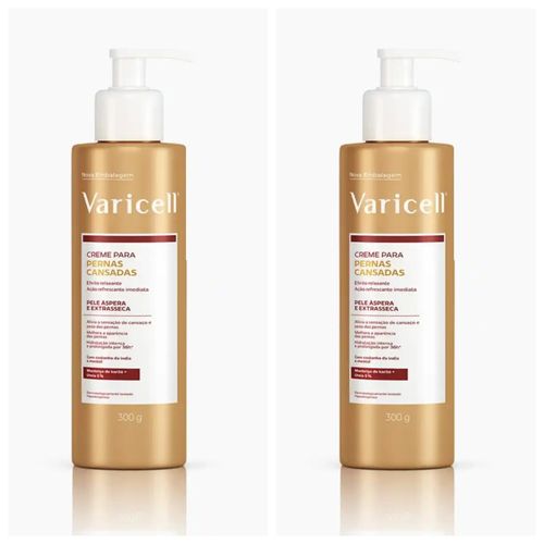 Kit com 2 Unidades de Varicell Creme Para Pernas Pele Extrasseca 300g