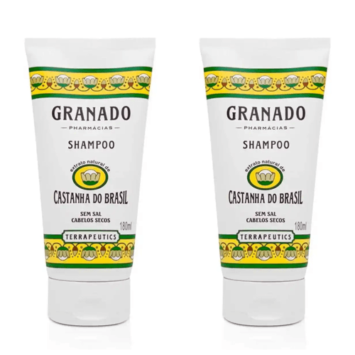 Kit com 2 Unidades de Shampoo Granado Terrapeutics Castanha do Brasil 180ml Kit com 2 Unidades de Shampoo Granado Terrapeutics Castanha do Brasil 180ml