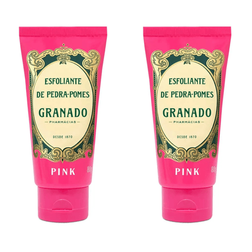 Kit com 2 Unidades de Granado Esfoliante Pedra Pomes Pink 80g Kit com 2 Unidades de Granado Esfoliante Pedra Pomes Pink 80g