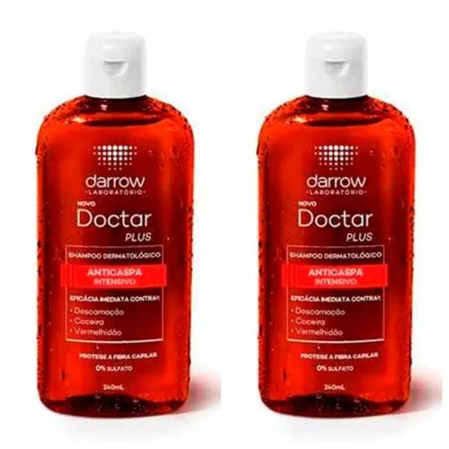 Kit com 2 Unidades de Shampoo Anticaspa Doctar Plus Intensivo Darrow 240ml Kit com 2 Unidades de Shampoo Anticaspa Doctar Plus Intensivo Darrow 240ml