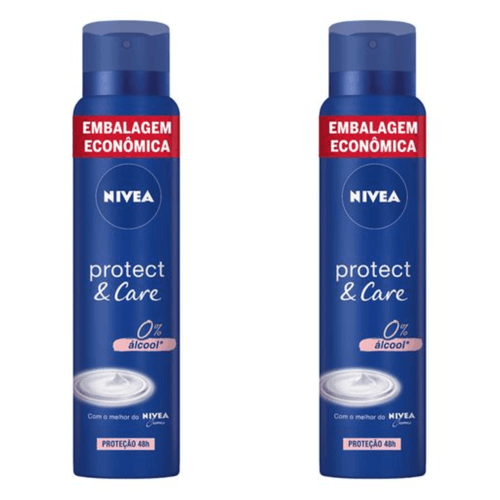 Kit com 2 Unidades de Desodorante Aerossol Protect & Care Nivea 200ml Kit com 2 Unidades de Desodorante Aerossol Protect & Care Nivea 200ml