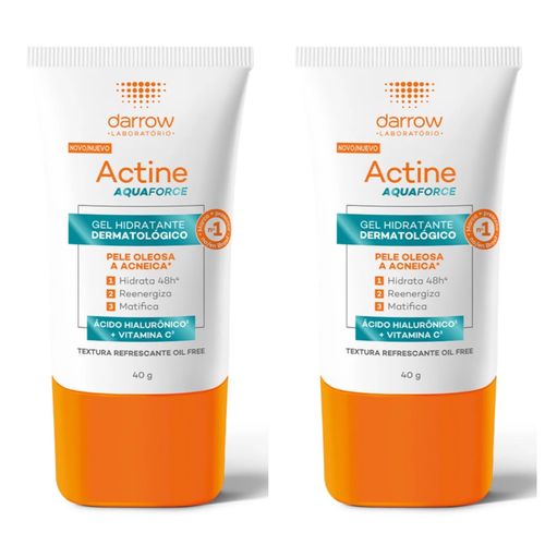 Kit com 2 Unidades de Gel Hidratante Facial Darrow Actine Aquaforce 40g