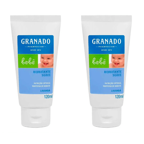 Kit com 2 Unidades de Granado Hidratante Bebê Lavanda 120ml