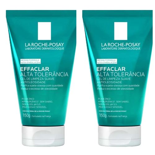 Kit com 2 Unidades de Gel Facial de Limpeza La Roche-Posay Effaclar Alta Tolerância 150g
