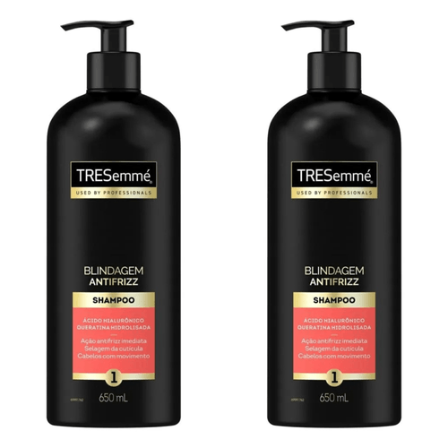 Kit com 2 Unidades de Shampoo TRESemmé Blindagem Antifrizz 650ml
