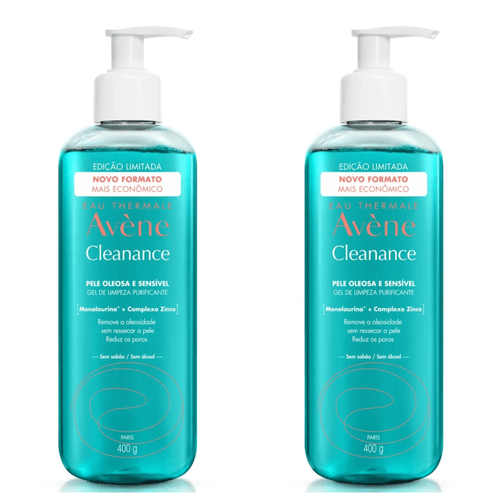 Kit com 2 Unidades de Gel de Limpeza Avène Cleanance 400g