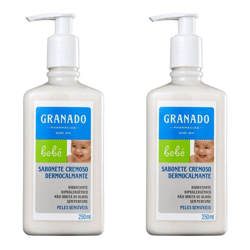 Kit com 2 Unidades de Granado Sabonete Cremoso Dermocalmante 250ml Kit com 2 Unidades de Granado Sabonete Cremoso Dermocalmante 250ml