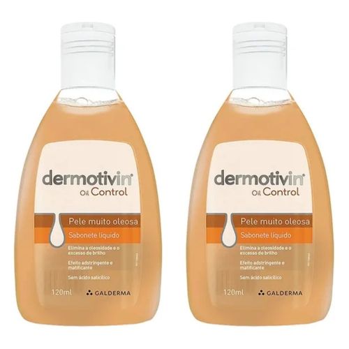 Kit com 2 Unidades de Dermotivin Sabonete Líquido Control 120 Ml Kit com 2 Unidades de Dermotivin Sabonete Líquido Control 120 Ml