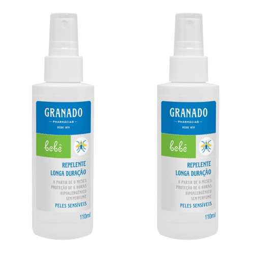 Kit com 2 Unidades de Granado Repelente Longa Duração 110ml Kit com 2 Unidades de Granado Repelente Longa Duração 110ml