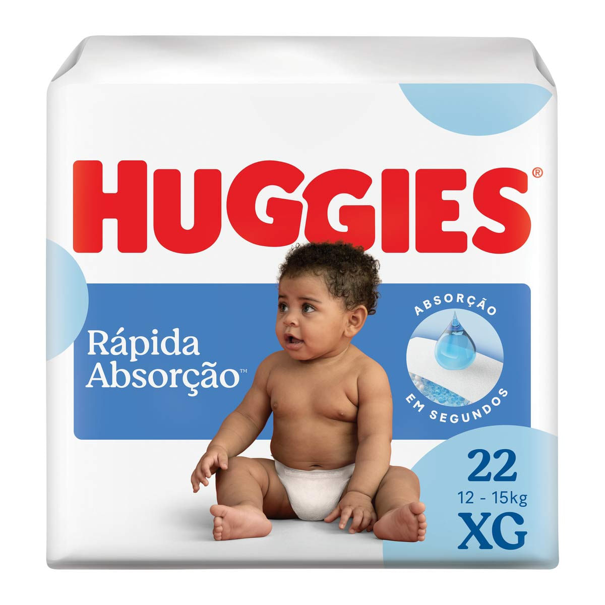 Kit com 2 Unidades de Fralda Huggies Tripla Proteção XG 66 Unidades